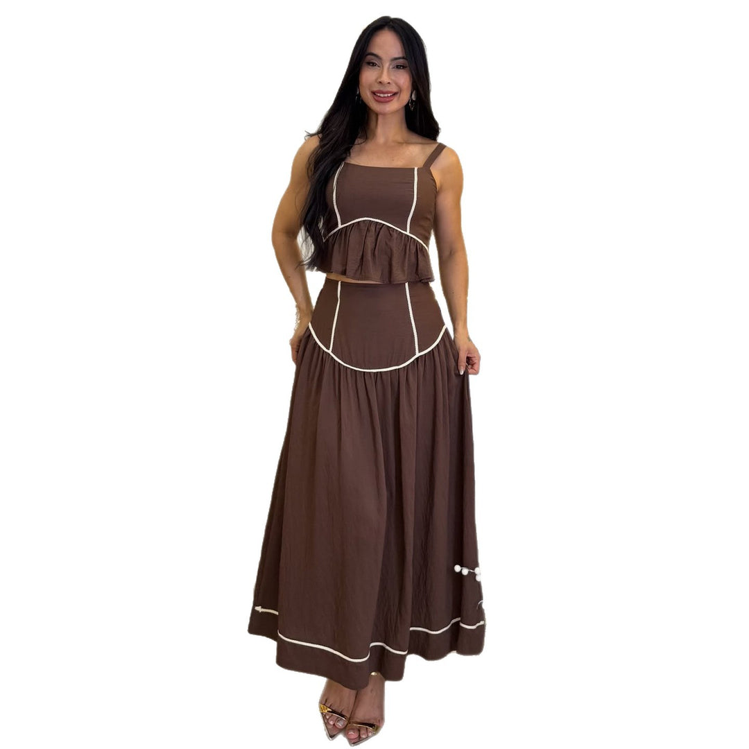 Damen Two-Piece Set mit luftiger Rüsche R&B