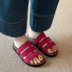 Damen komfortable Clogs mit verstellbaren Riemen und anatomischem Fußbett R&B