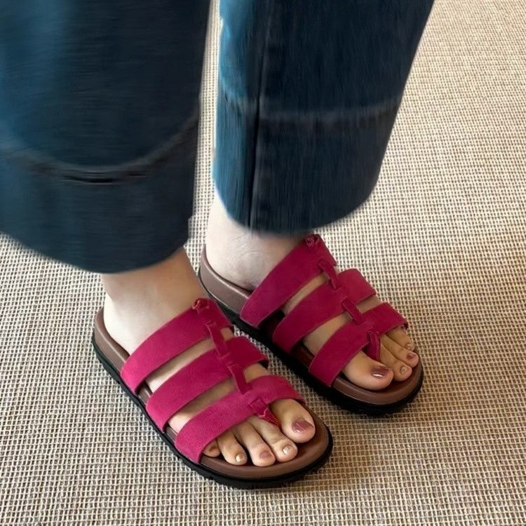 Damen komfortable Clogs mit verstellbaren Riemen und anatomischem Fußbett R&B