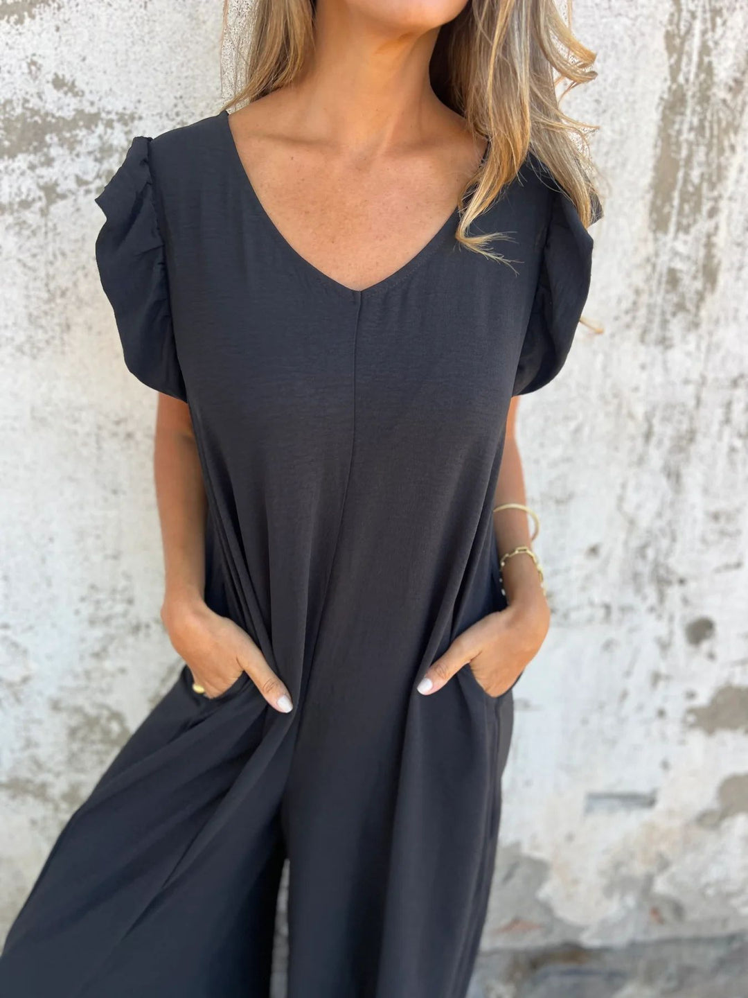 Damen Leopardenmuster Kleid mit schickem V-Ausschnitt R&B