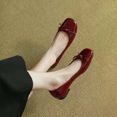 Damen Ballerinas mit elegantem Schleifen-Detail und widerstandsfähiger Sohle R&B