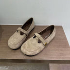 Damen Ballerinas mit modischem Riemchen und eleganter Schnallenverzierung R&B