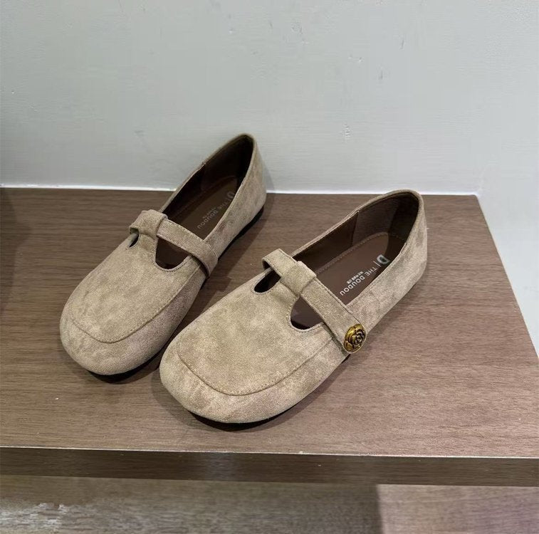 Damen Ballerinas mit modischem Riemchen und eleganter Schnallenverzierung R&B