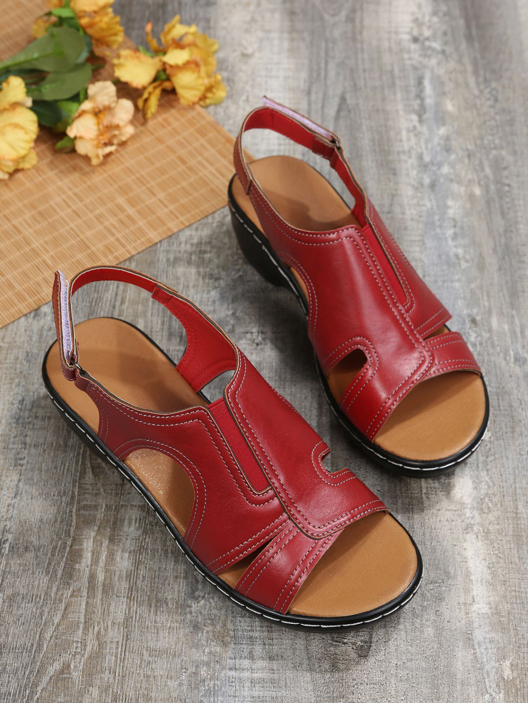 Damen Bequeme Sandalen mit anatomischer Fußbettung R&B