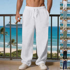 Herren Bequeme Strandhose mit seitlichen Taschen und elastischem Bund R&B