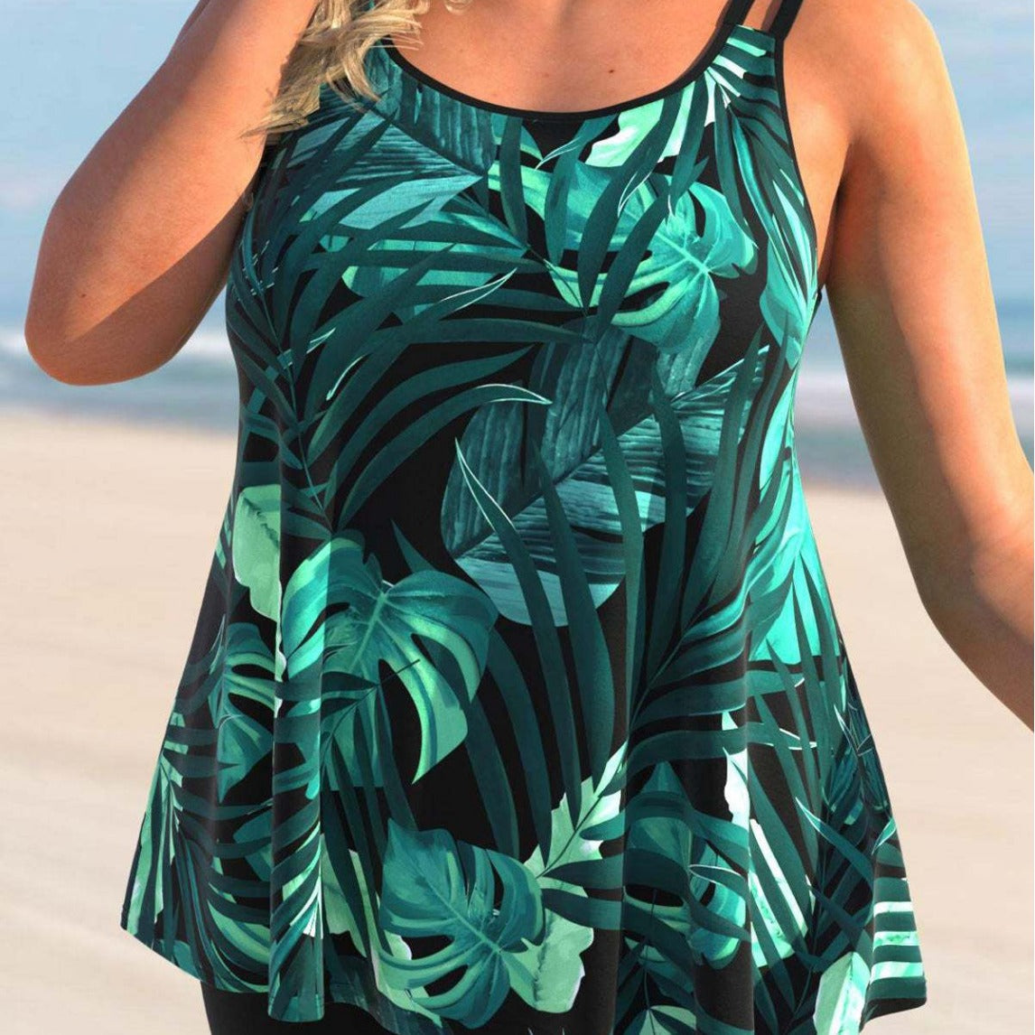 Damen Tankini-Set mit floralem Design und bequemen Shorts R&B