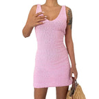 Damen Sommerliches Minikleid mit strukturiertem GewR&Be R&B