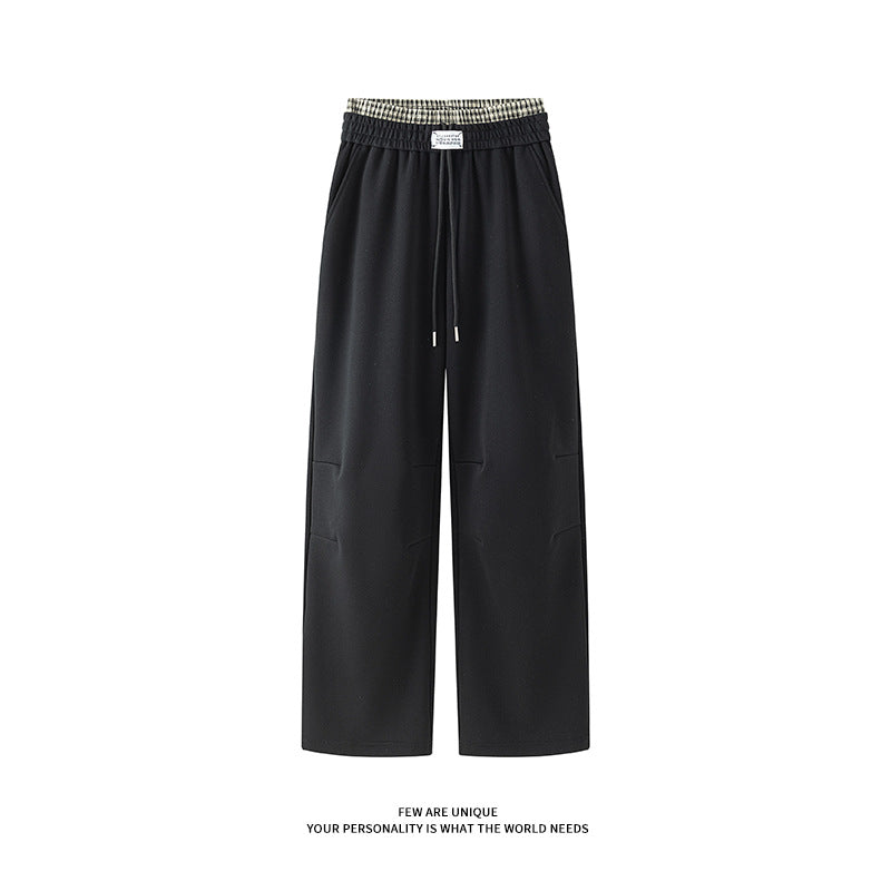 Herren weite Freizeithose aus atmungsaktivem Baumwollmix mit elastischem Bund und seitlichen Taschen R&B