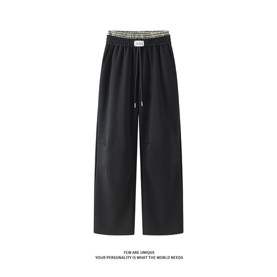 Herren weite Freizeithose aus atmungsaktivem Baumwollmix mit elastischem Bund und seitlichen Taschen R&B