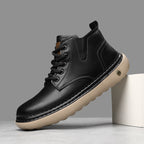 Herren Robuste Schnürboots aus hochwertigem Leder