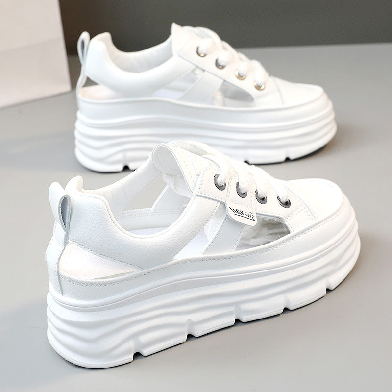 Damen Plateau Sneakers mit modischem Akzent und rutschfester Sohle R&B