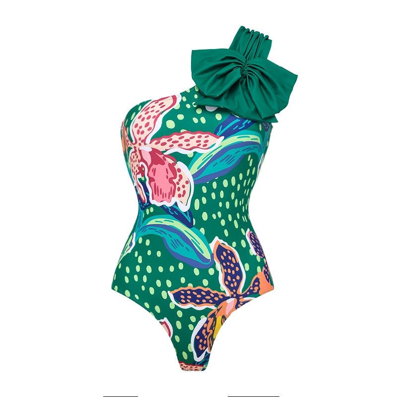 Damen Bikiniset mit farbenfrohem Maxirock und schicker Brustpartie R&B