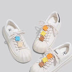 Damen Casual Sneakers mit bunten Schnürsenkeln und komfortabler Plateau-Sohle R&B