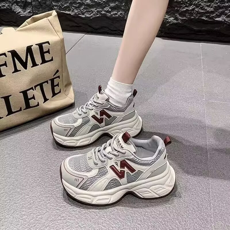 Damen Sportliche Sneakers mit atmungsaktivem Mesh-Obermaterial und flexibler Dämpfung R&B