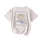 Damen Kurzarm T-Shirt mit kreativem Fischnetz-Motiv R&B