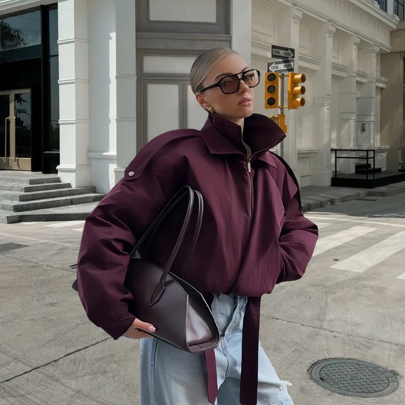 Damen Urbaner Parka mit hohem Stehkragen und innovativem Schnitt R&B