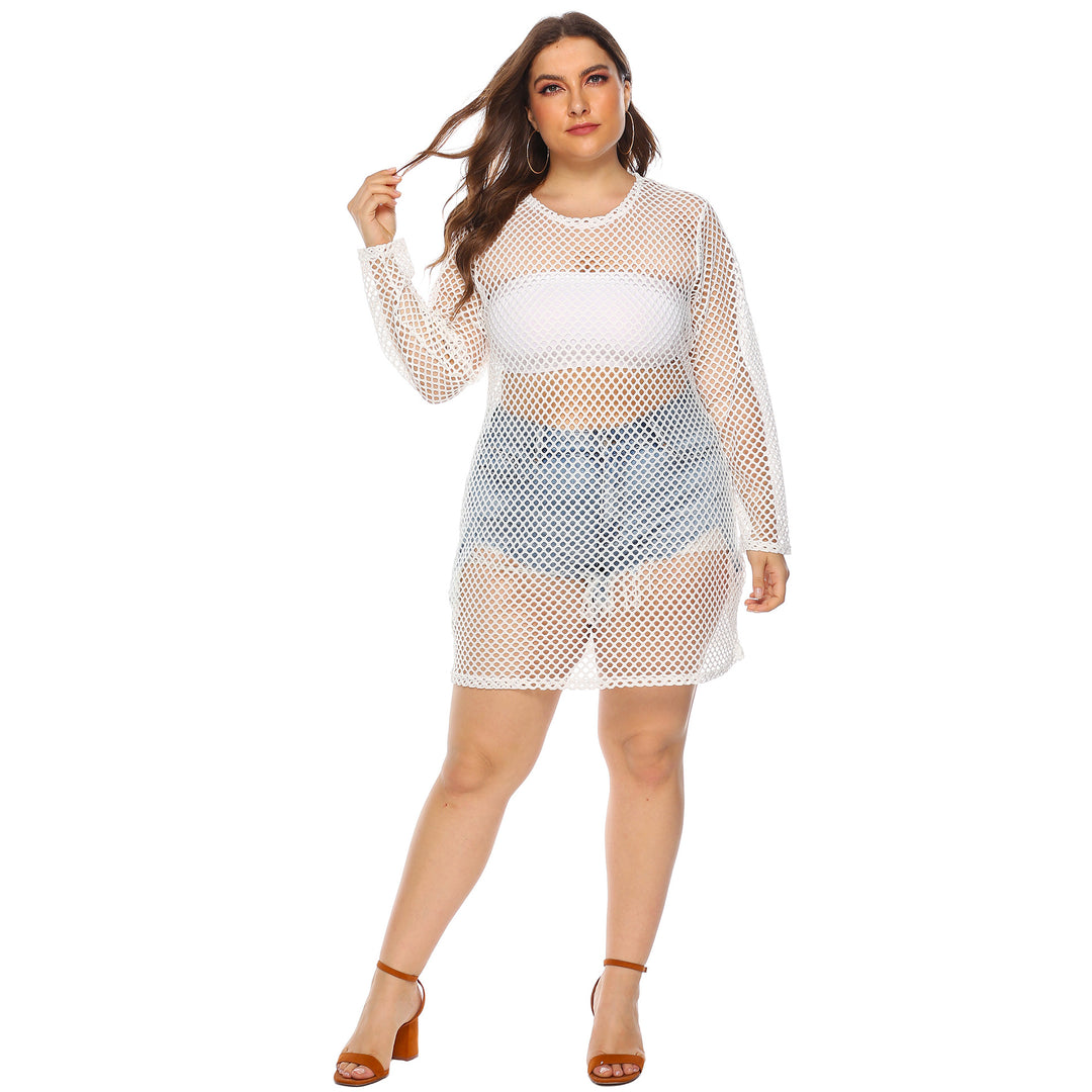 Damen Netz-Streifenkleid R&B