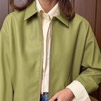 Damen Oversized Übergangsjacke aus leichtem Material mit kontrastierenden Ärmeln R&B