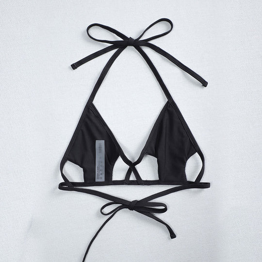 Damen Triangel-Bikini mit innovativem Schnitt und gekreuztem Design R&B