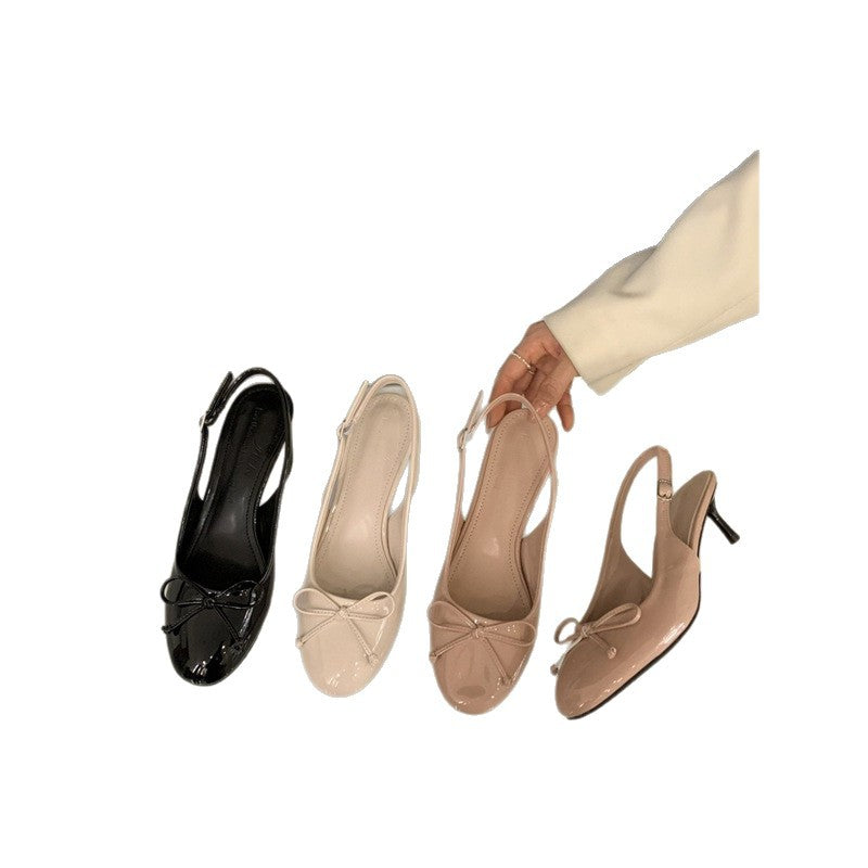 Damen Slingback Ballerinas mit niedlichem Schleifendetail R&B