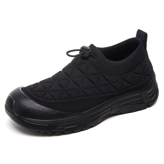 Damen Sportliche Slip-On Sneakers mit flexiblem Strickoberteil R&B