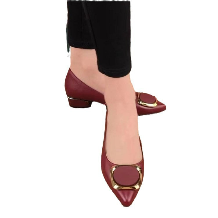 Damen klassische Pumps mit modischer Verzierungsbeschläge R&B