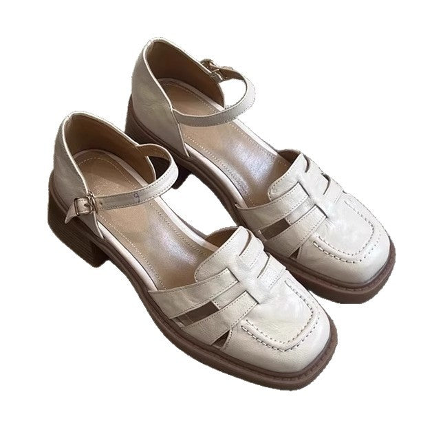 Damen elegante Blockabsatz-Schuhe mit Riemchen von R&B