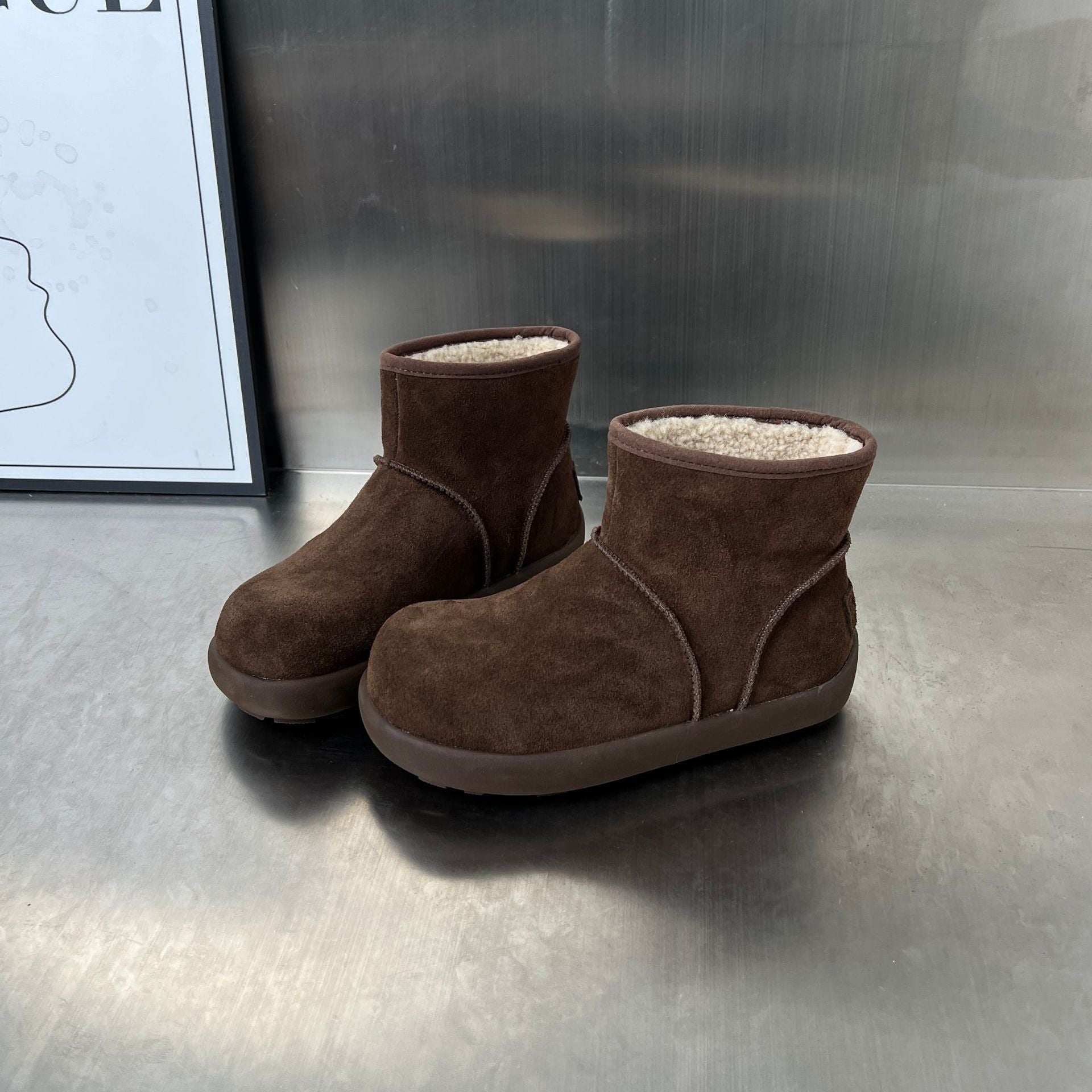 Damen Gemütliche Winterstiefel aus hochwertigem Wildleder mit warmem Innenfutter R&B