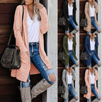 Damen Strickmantel mit offenen Fronten und lässigem Design