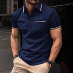 Herren Poloshirt mit kontrastierenden Akzenten und modernem Schnitt