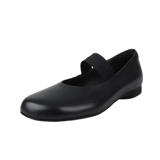 Damen Ballerinas mit elastischem Riemchen und hochwertiger Lederoberfläche R&B