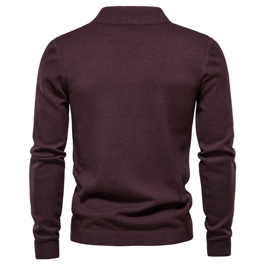 Herren stilvoller Rollkragenpullover aus weicher Merinowolle R&B