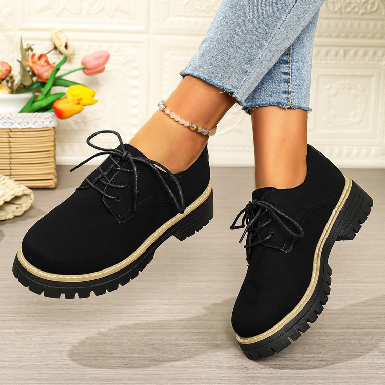 Damen Bequeme Schnürschuhe mit rutschfester Sohle R&B