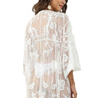 Damen eleganter gehäkelter Strandüberwurf R&B