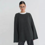 Damen Oversized Strickpullover mit strukturiertem Design und lässigem Schnitt R&B