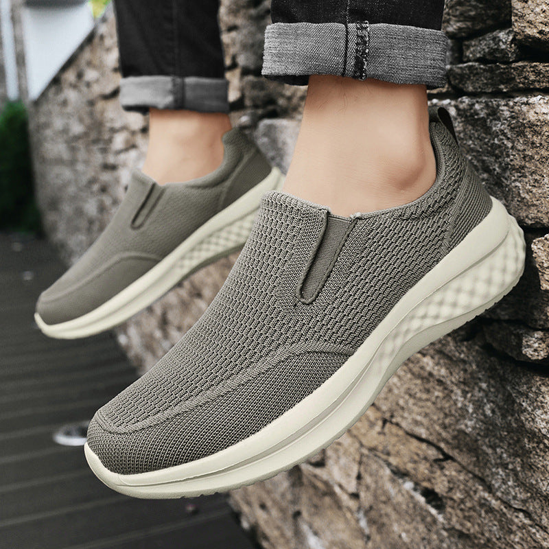 Damen Komfortable Slip-On Sneakers mit atmungsaktivem Strickoberteil