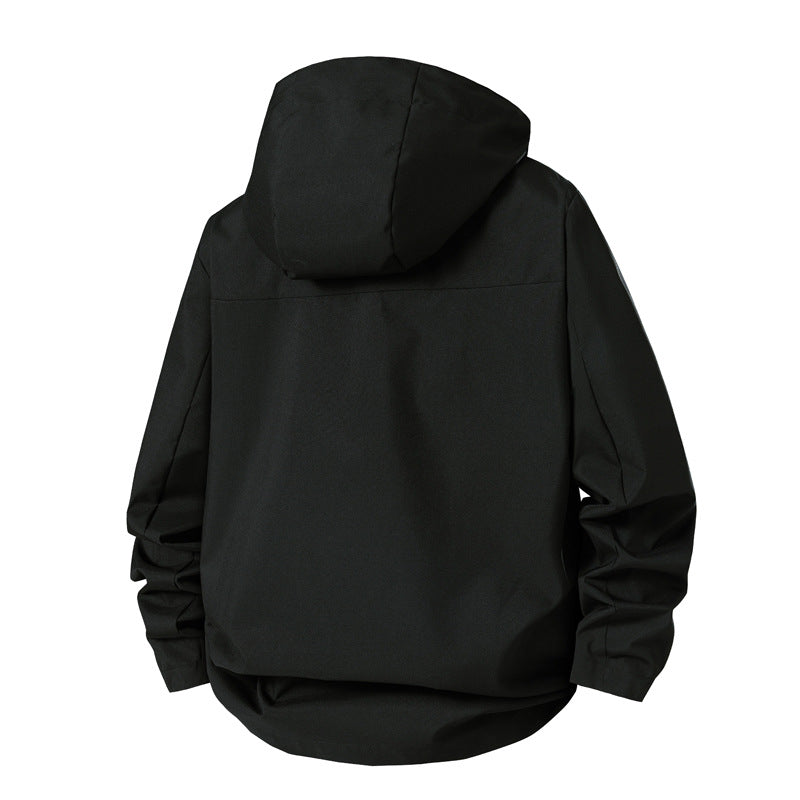 Herren technische Übergangsjacke mit verstellbarem Kapuzenrand R&B