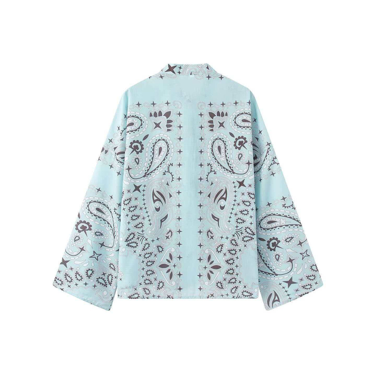 Damen nan weit geschnittene Palazzo-Hose mit Paisley-Print und elastischem Bund R&B