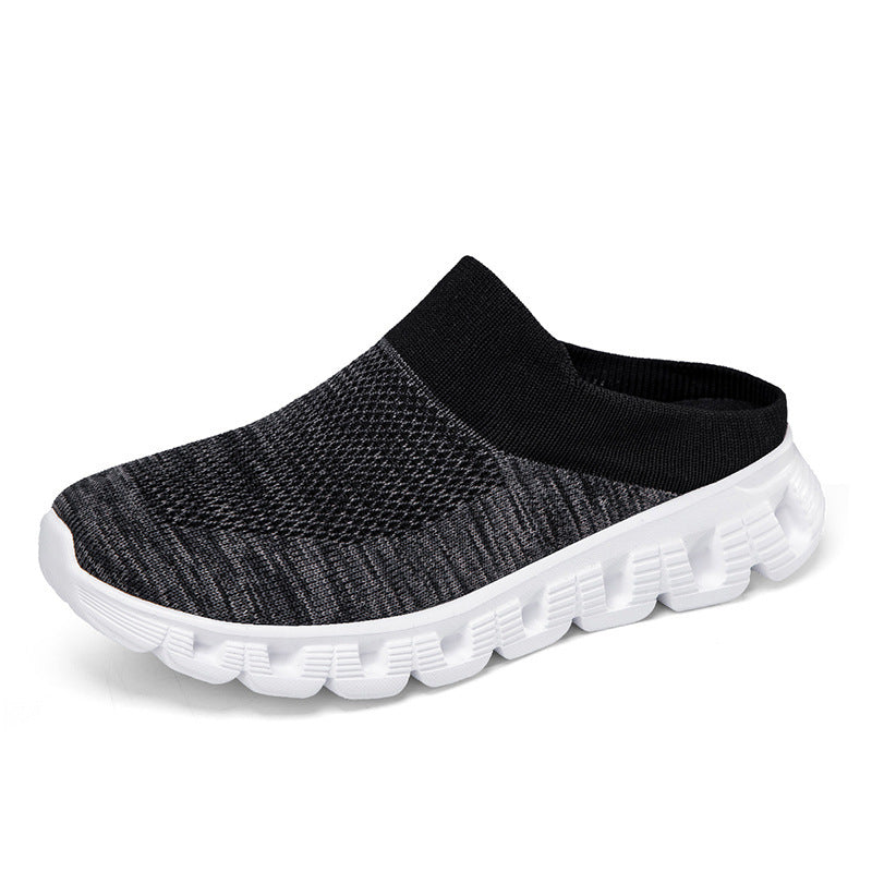 Unisex nan leichter Reiseschlupf-Mule mit gelochter Luftkammer-Sohle und sockenähnlichem Strickschaft R&B