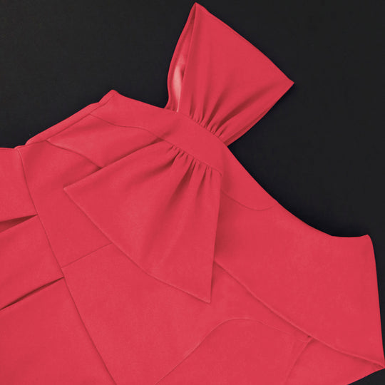 Damen Etuikleid mit ausgefallenem Volant und asymmetrischem Schulterdesign R&B