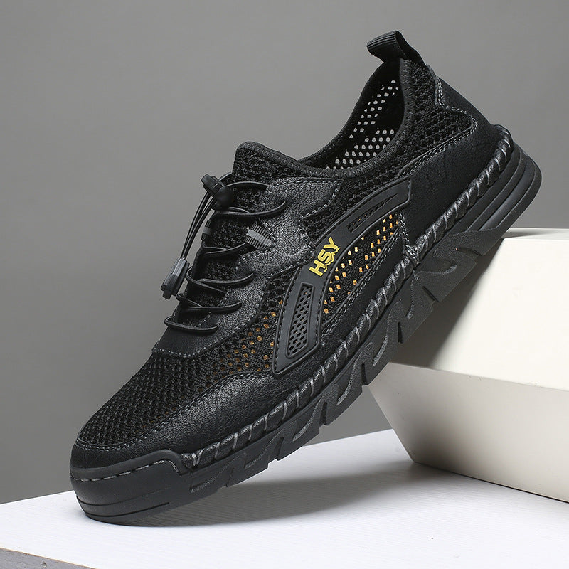 Herren Atmungsaktive Sportschuhe mit elastischem Schnellschnürsystem R&B