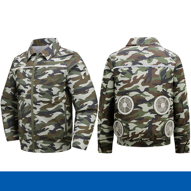 Herren nan atmungsaktive Kühljacke mit integrierten USB-Lüftern R&B