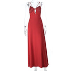 Damen Maxikleid mit verführerischem V-Ausschnitt und elegantem Wickeldesign R&B
