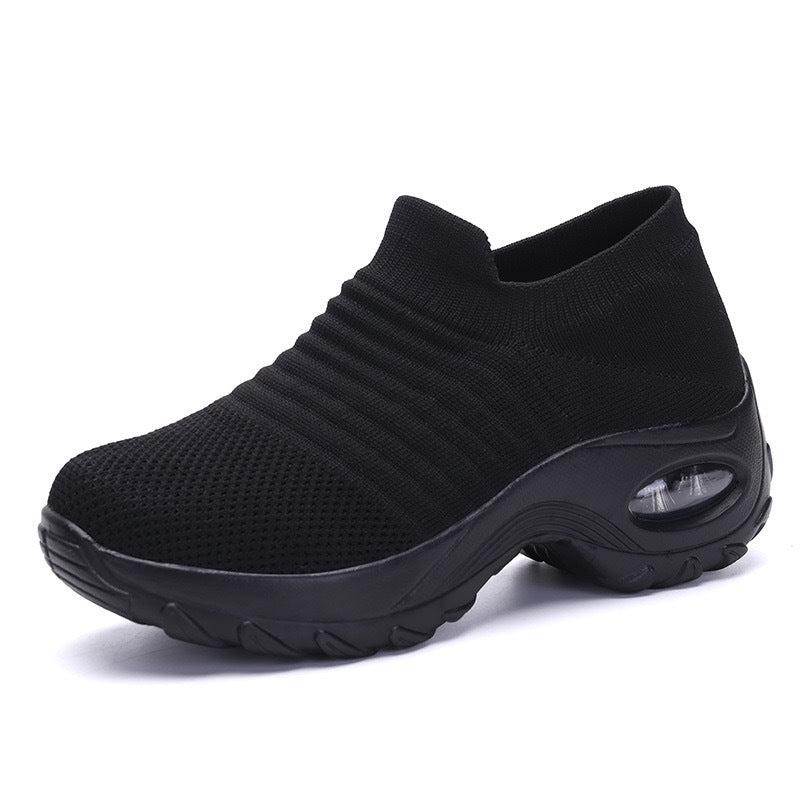 Damen Flexibler Slip-On Sneaker mit atmungsaktiver Strick-Oberfläche und dämpfender Sohle R&B