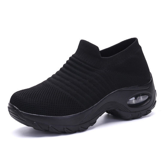 Damen Flexibler Slip-On Sneaker mit atmungsaktiver Strick-Oberfläche und dämpfender Sohle R&B