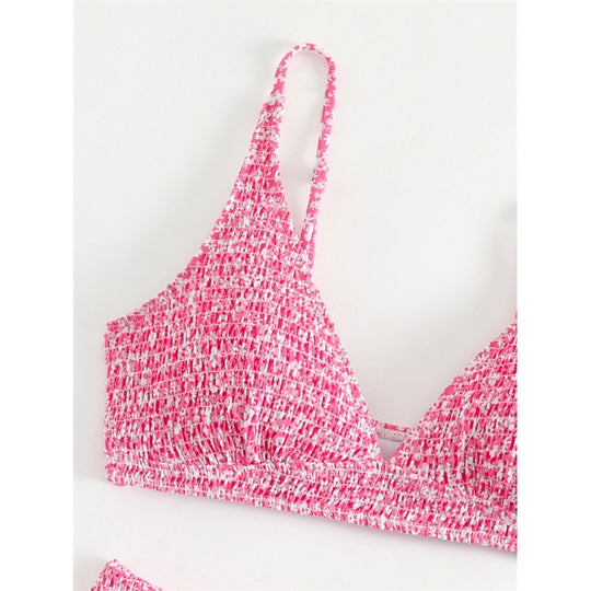 Damen Triangel-Bikini-Set mit gerafftem Detail R&B