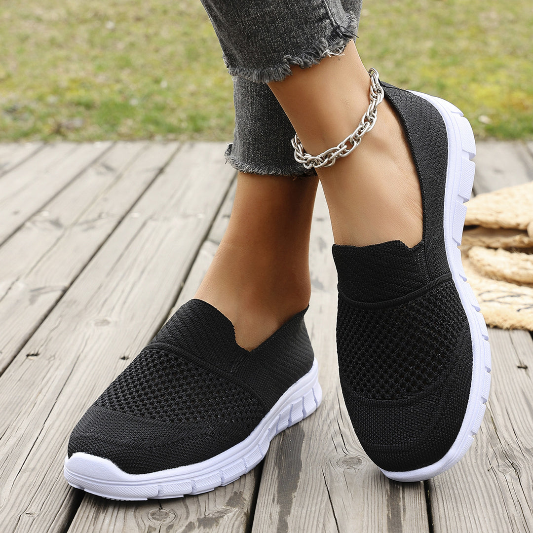 Damen Atmungsaktive Slip-On Sneakers mit elastischem Einsatz R&B