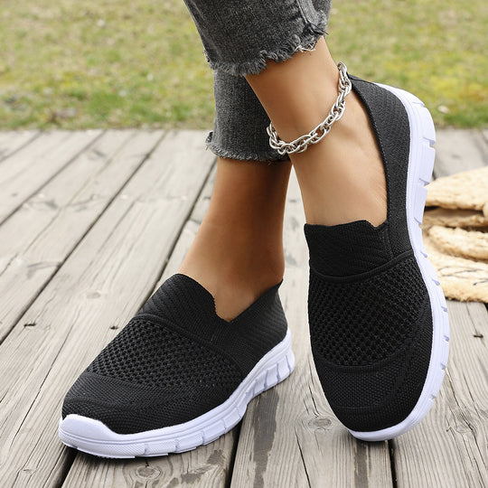 Damen Atmungsaktive Slip-On Sneakers mit elastischem Einsatz R&B