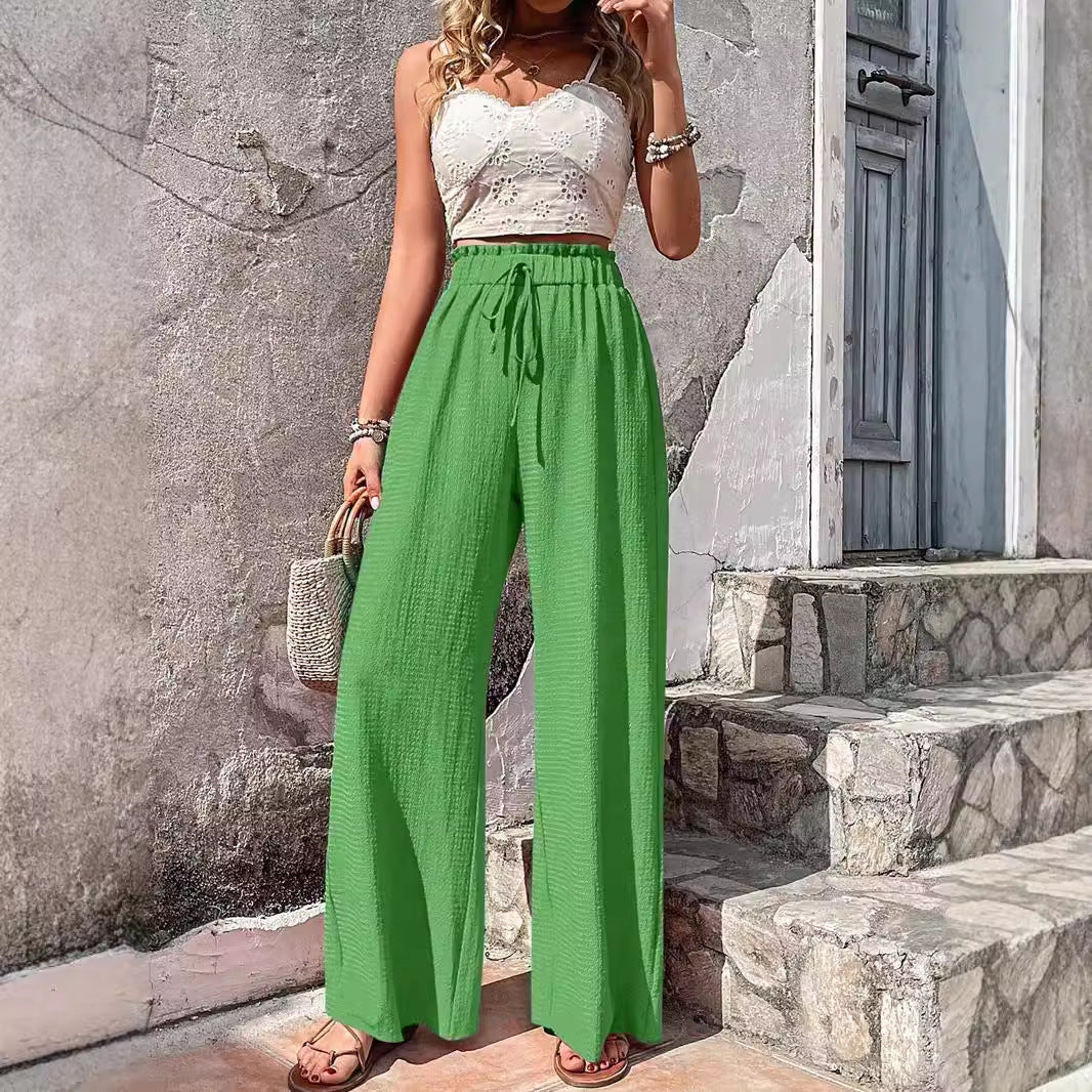 Damen Weitgeschnittene Sommerhose mit elastischem Bund R&B