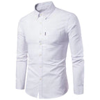 Herren nan tailliertes Oxford-Hemd mit Button-Down-Kragen und Brusttasche R&B